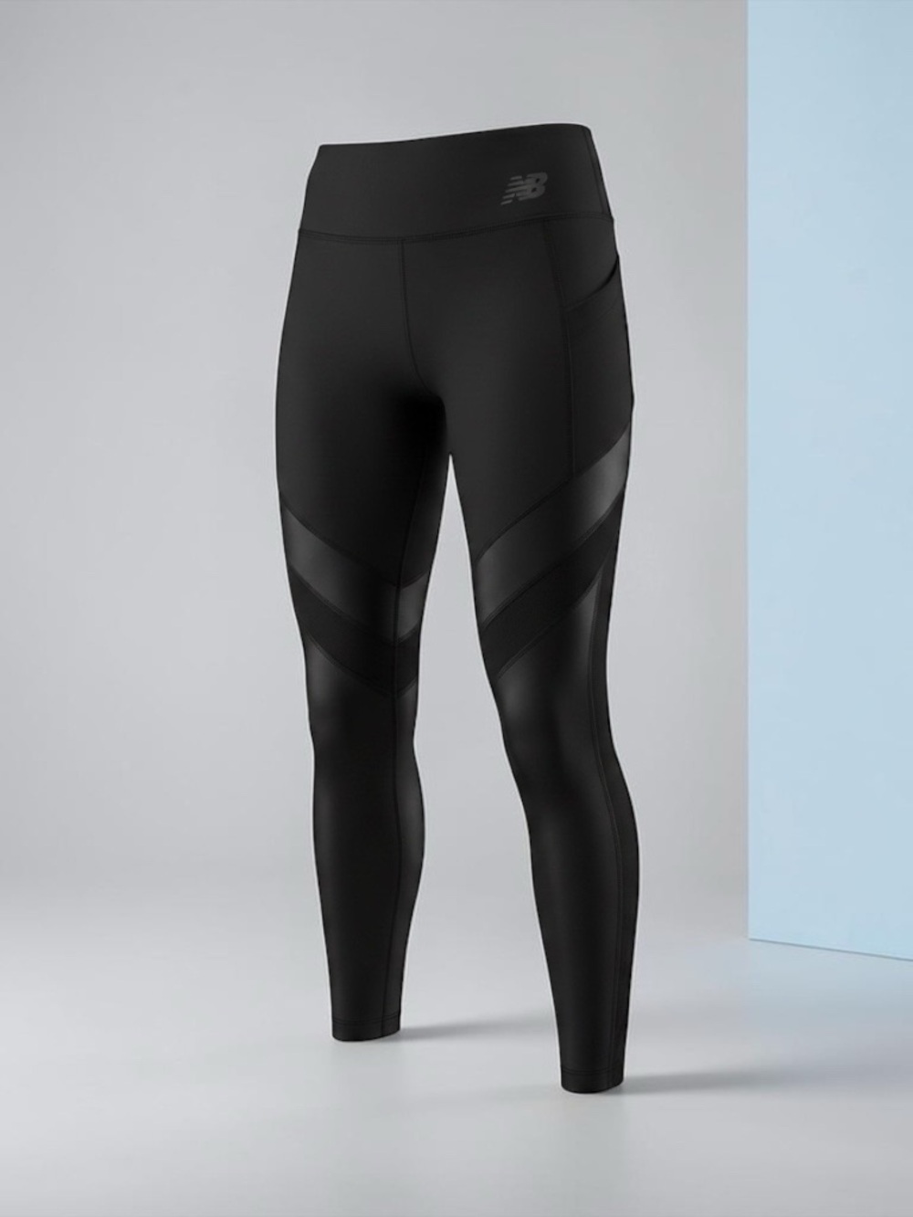 New Balance Determination WP93126, Black High-Rise Performance Leggings, XS